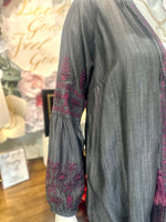 Grey Wash Embroidered Tunic