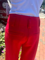 Red Ponte Flare Pants