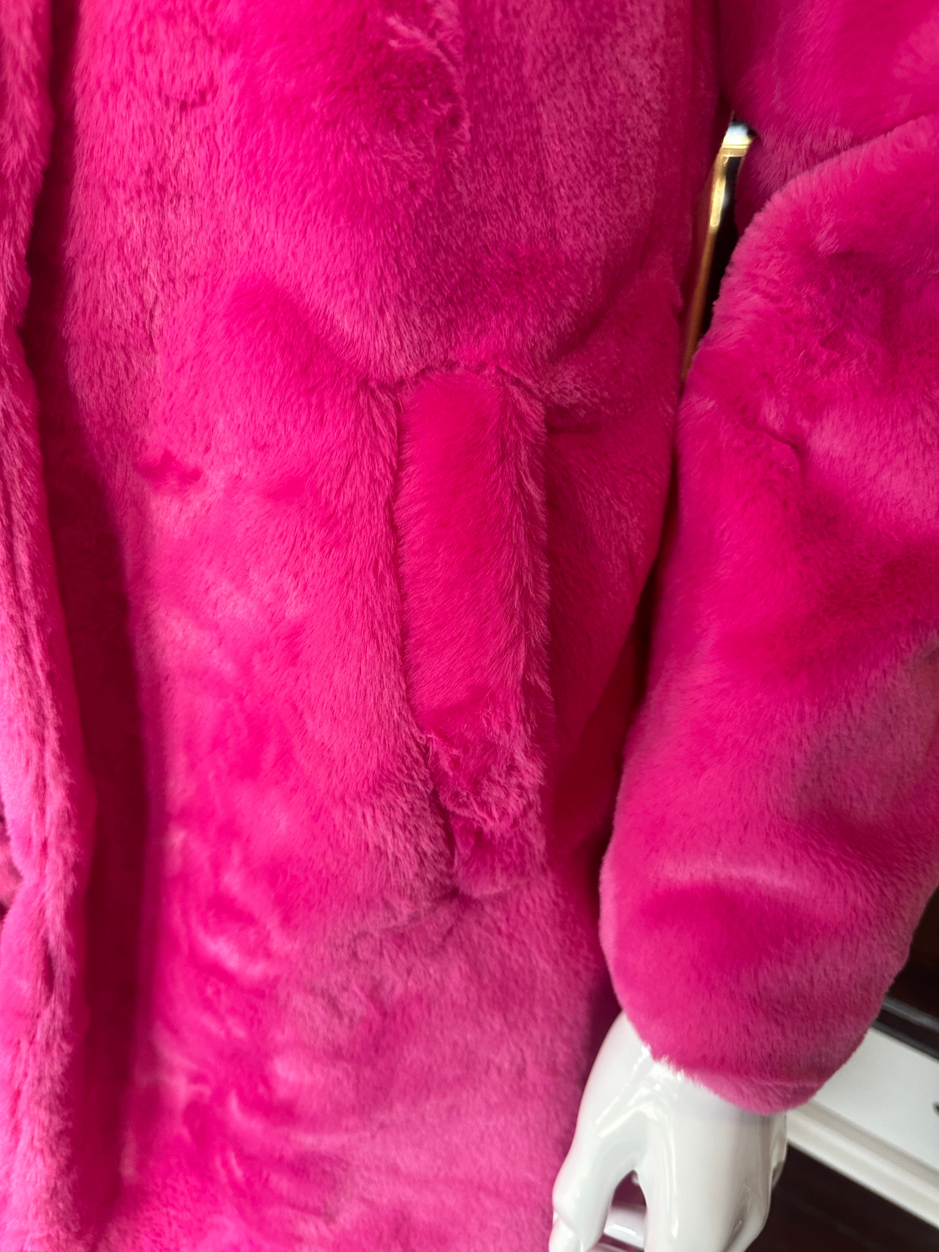 Berry Pink Teddy Coat